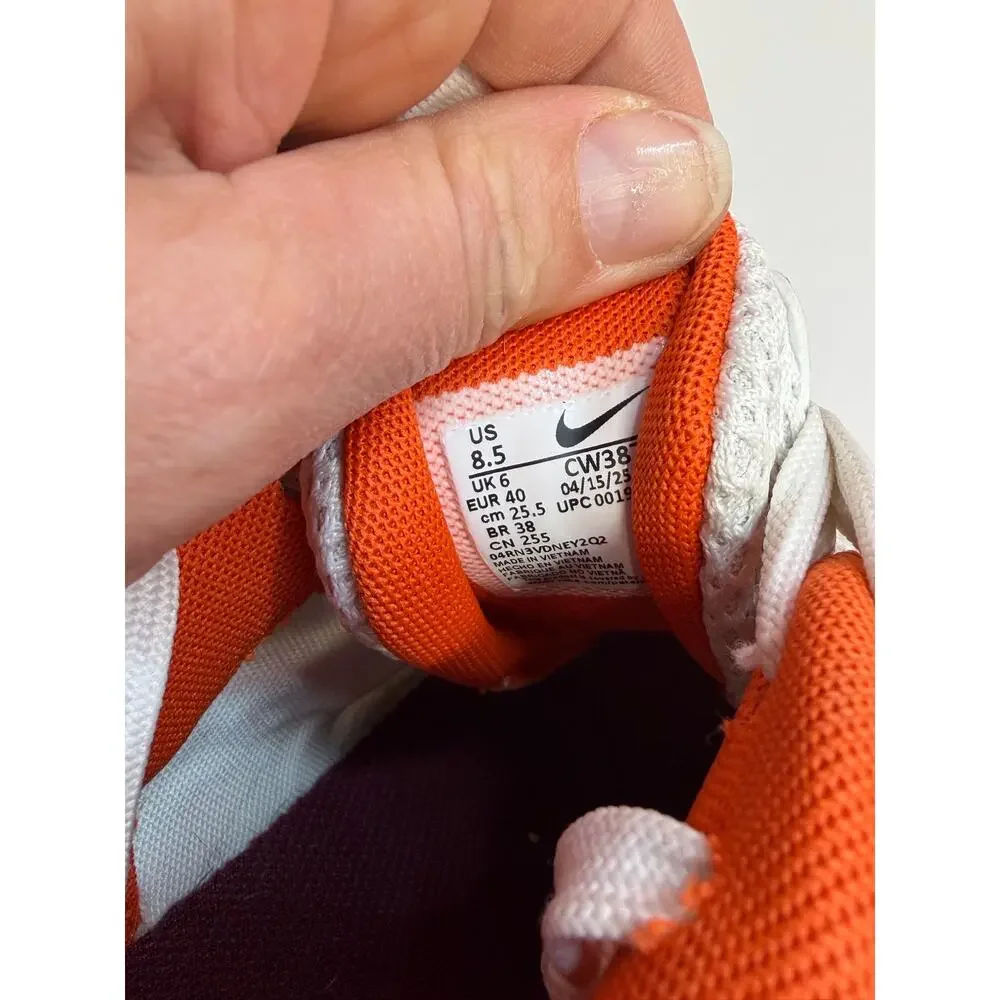 Nike Zoom Air Fire White Dark Beetroot Orange (Women's) Size 8.5